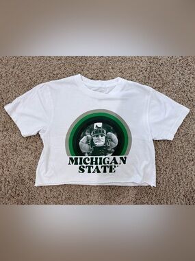 Michigan State womens White Logo T-Shirt